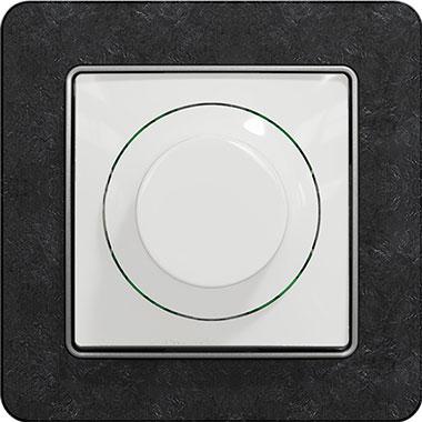 Sedna LED dimmer (white insert, slate matte frame)